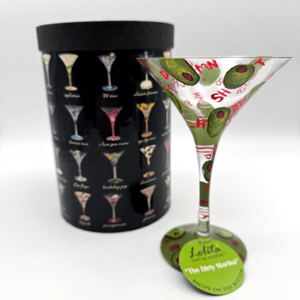 Lolita Love My Martini Dirty Martini Glass Box Recipe Olives Drink Cup